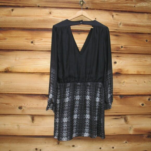 Parker Black Print Silk Lila Dress - Picture 5 of 8